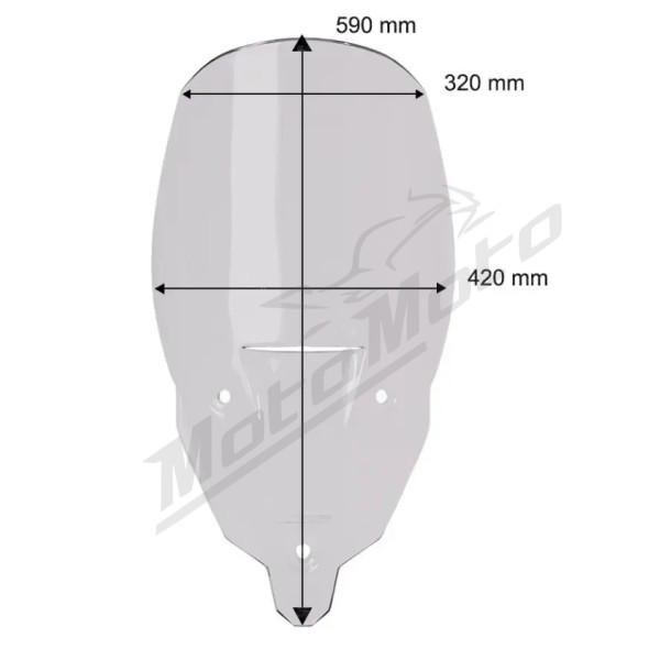 WRS Touring Priekinis Stiklas Triumph Tiger Sport 660 ABS 22-25 Tamsintas