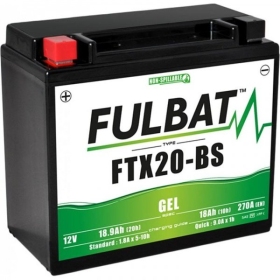 FULBAT Battery 18 Ah 270 A EN 12V GTX20-BS (FTX20-BS Gel)