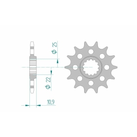 AFAM Steel Standard Front Sprocket 21603 - 520 13-17 teeth YAMAHA YZF-R6 / FZ6 600cc 04-09