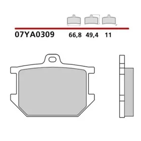   Brembo Carbon-Ceramic stabdžių trinkelės Yamaha XS 750-1100 80-81