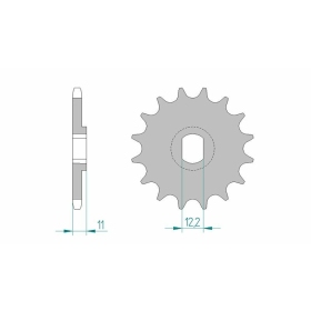 AFAM Steel Standard Front Sprocket 55201 - 428 11 teeth Fantic Trial 200 1982