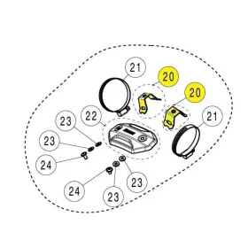 AKRAPOVIC Duslintuvo karščio skydelio laikiklis Honda / Triumph 660-1000 21-25