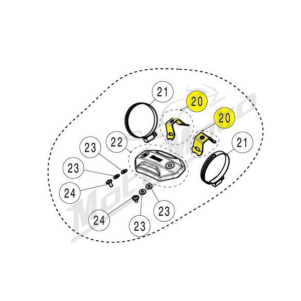 AKRAPOVIC Muffler Heat Shiedl Bracket Honda / Triumph 660-1000 21-25