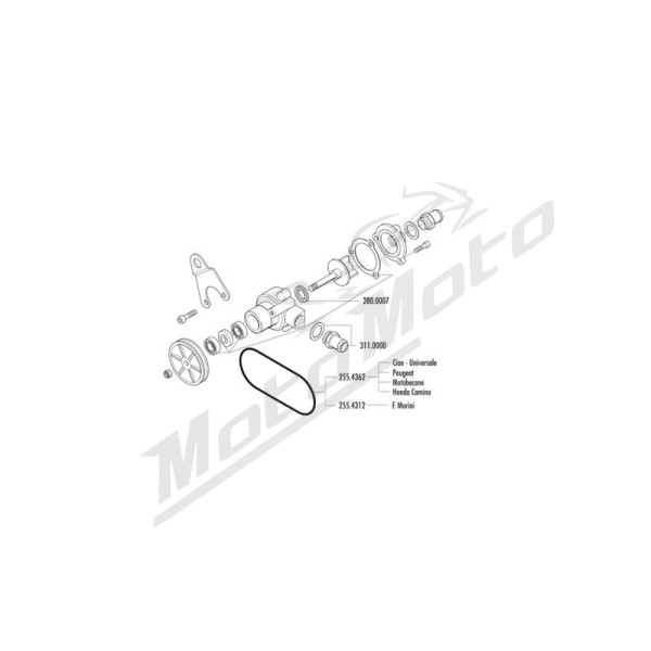 POLINI Engine Water Pump Peugeot 103 50cc 71-17