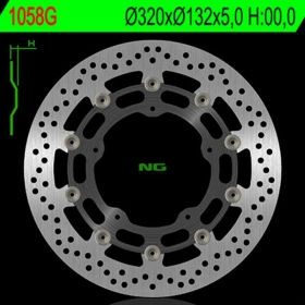 NG BRAKES 1058G plaukiojantis stabdžių diskas YAMAHA FZ1 / MT-10 / XVS /YZF-R1 / YZF-R6 600-1300 04-24