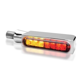 HEINZ BIKES 3in1 Universal LED Turn Signal Chrome 1pc.