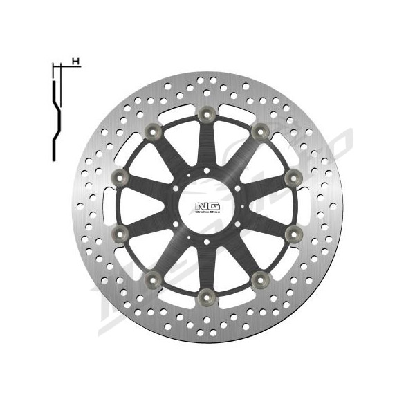 NG Priekinis plaukiojantis stabdžių diskas 296X62X5mm Honda CB / XL 1000-1100cc 99-21