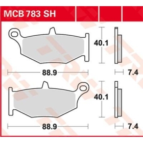 TRW SH Series Sindered Rear Brake Pads Suzuki DL / GSR / GSX / GSX-R 600-1300cc 06-20