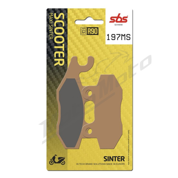 SBS MS Scooter Maxi 197MS Sintered Brake Pads Aprilia / Benelli / Kymco / Peugeot / PGO / Suzuki 50-500cc 07-18