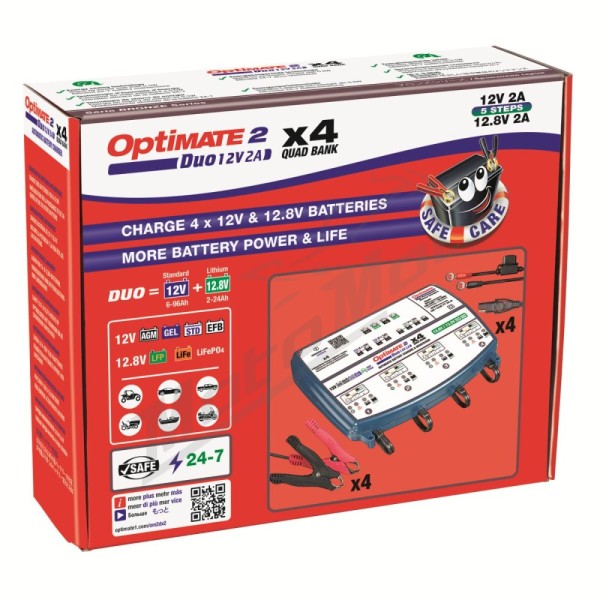 TECMATE OptiMate 2 DUO x 4 Bank Battery Charger