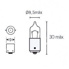 Light bulb BA9S 12V/23W