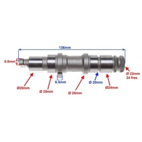 Kickstarter levers shaft JAWA CZ 175