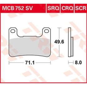 TRW SV Series Sindered Brake Pads Kawasaki / Suzuki 600-1800cc 04-24