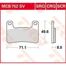 TRW SV Series Sindered Brake Pads Kawasaki / Suzuki 600-1800cc 04-24