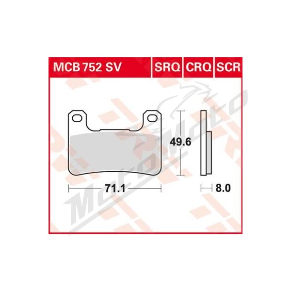 TRW SV Series Sindered Brake Pads Kawasaki / Suzuki 600-1800cc 04-24