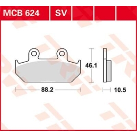 TRW SV Series Sindered Brake Pads Cagiva / Honda 500-1500cc 88-05