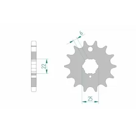AFAM Steel Standard Front Sprocket 24401 - 530 15 teeth ​​​​​​​KAWASAKI Z 400 74-82