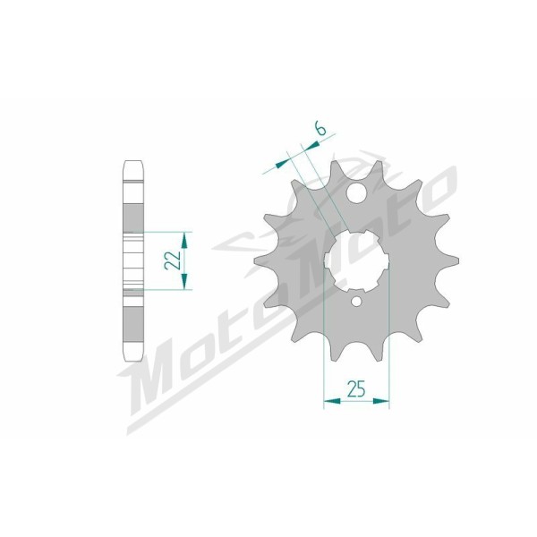 AFAM plieninė standartinė priekinė žvaigždutė 24401 - 530 15 dantukų ​​​​​​​KAWASAKI Z 400 74-82