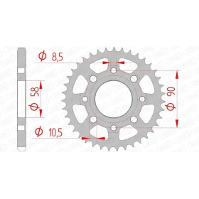 AFAM Steel Standard Rear Sprocket 428 34-51teeth