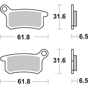 SBS RSI Offroad Racing 783RSI Sintered Brake Pads GasGas / Husqvarna / KTM 65-85cc 02-22