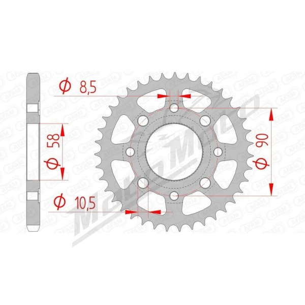 AFAM Steel Standard Rear Sprocket 428 34-51teeth