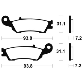 TECNIUM Racing MX/ATV Sintered Metal Brake pads MOR340 Fantic / Yamaha 125-450cc 07-25