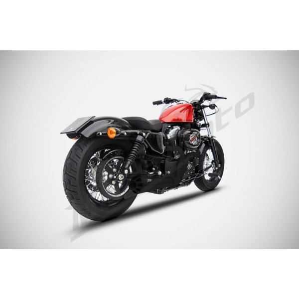 ZARD CONICAL FULL KIT EXHAUST SYSTEM 2:1 Harley Davidson XL 883-1200cc 14-16