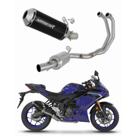 Yamaha YZF-R3 2025-2026 Dominator Full Exhaust System EX Collector Silencer OV G2 BLACK + dB killer