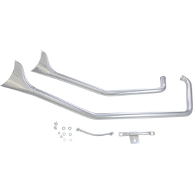 PAUGHCO 1-3/4" Upsweep Fishtail Drag Pipes Harley Davidson FLST / FLSTC / FLSTF / FLSTN 1340cc 85-99