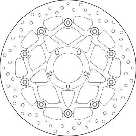 BREMBO Serie Oro Round Floating Front Brake Disc DUCATI MULTISTRADA / MONSTER 1150-1260cc 14-23