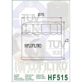 HIFLO Oil Filter HF515 Royal Enfield Continental / Interceptor / Shotgun / Super Meteor 650cc 19-25