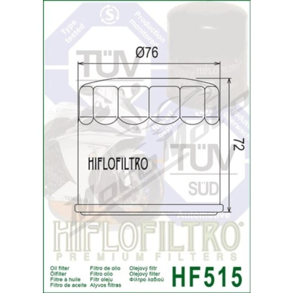 HIFLO Oil Filter HF515 Royal Enfield Continental / Interceptor / Shotgun / Super Meteor 650cc 19-25