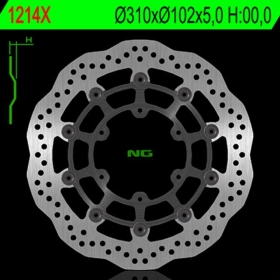 NG BRAKES 1214X plūduriuojantis stabdžių diskas SUZUKI GSX-R 1000 09-16