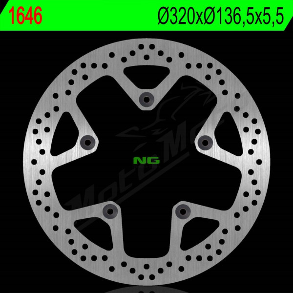 NG BRAKES Galinis fiksuotas stabdžių diskas 320mm BMW K 1600cc 11-22