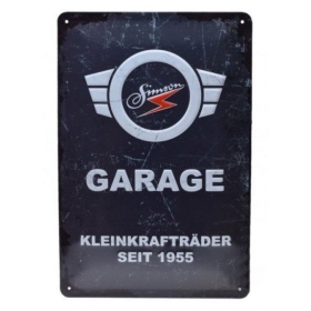 Metal tin sign SIMSON GARAGE 30x20