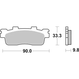 SBS HF Street Ceramic Brake Pads Rear 204HF Kawasaki / Kymco 125-300 10-24