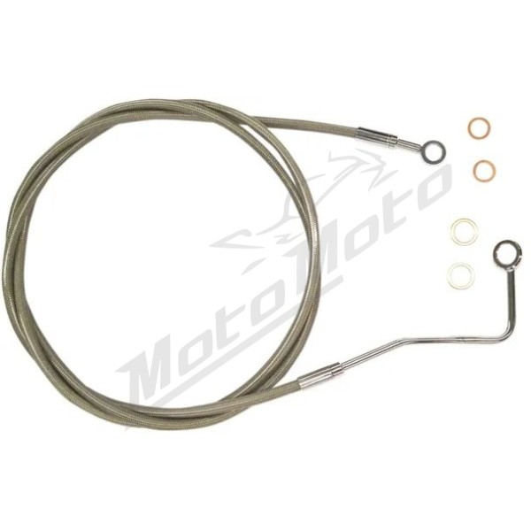 MAGNUM SHIELDING XR Upper Front Brake Line ABS Silver Harley Davidson FLH / FLHT / FLHTK / FLHX / FLHXSE 1690/1977 14-24 178cm