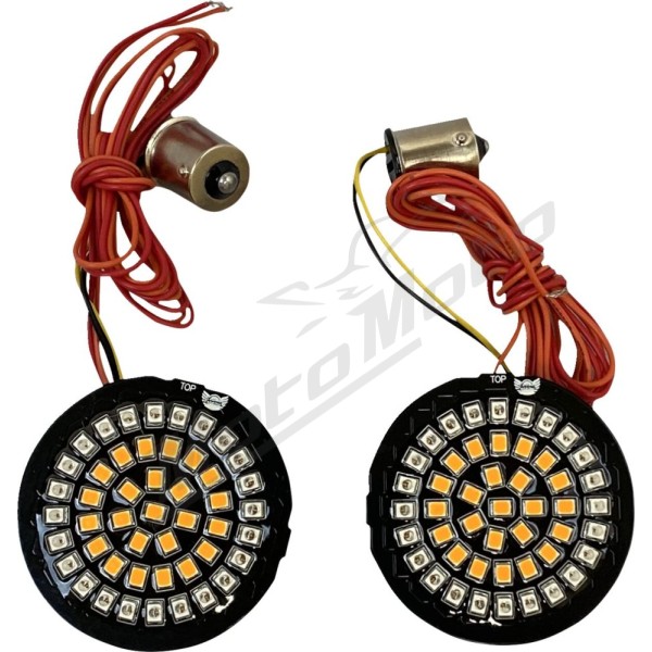 CUSTOM DYNAMICS Dynamic Clusters2™ LED Turn Signal Inserts Harley Davidson FLD / FLHC 1450-1977cc 00-24