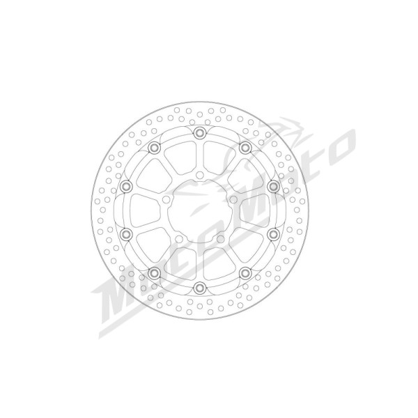 MOTO-MASTER Halo Racing  Front Floating Brake Disc Triumph Daytona / Street Triple 660/765 23-26