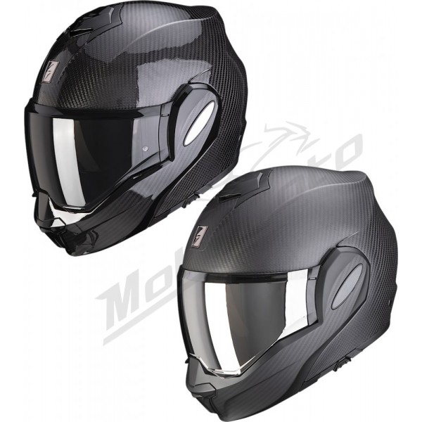 Scorpion Exo-Tech Evo Solid Carbon FLIP-UP HELMET