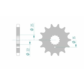 AFAM Steel Standard Front Sprocket 33600 - 630 13-16 teeth KAWASAKI Z / SUZUKI GS 650-900cc 73-84