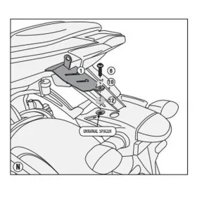 KAPPA Adapter to mount side rack Yamaha MT-07 700 18-24