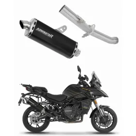 Dominator Exhaust Silencer Muffler P7 BLACK + dB killer QJ Motor SRT 900S/XS 25->