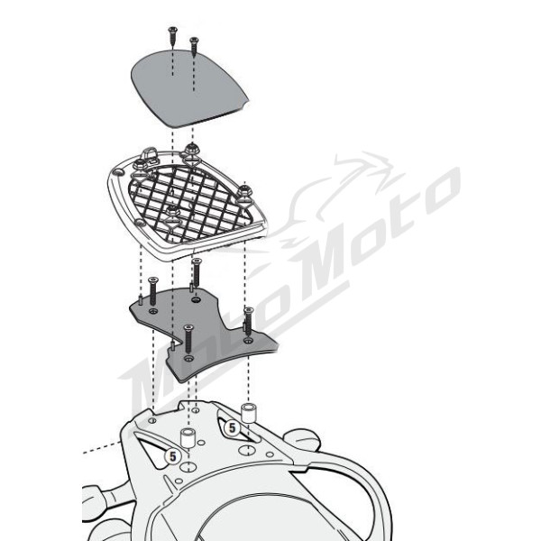 KAPPA Top case frame With Monokey Plate Suzuki DL 650 V-Strom 11-16