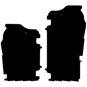 Polisport radiator louvers Kawasaki KX 250/450cc 16-23 Black