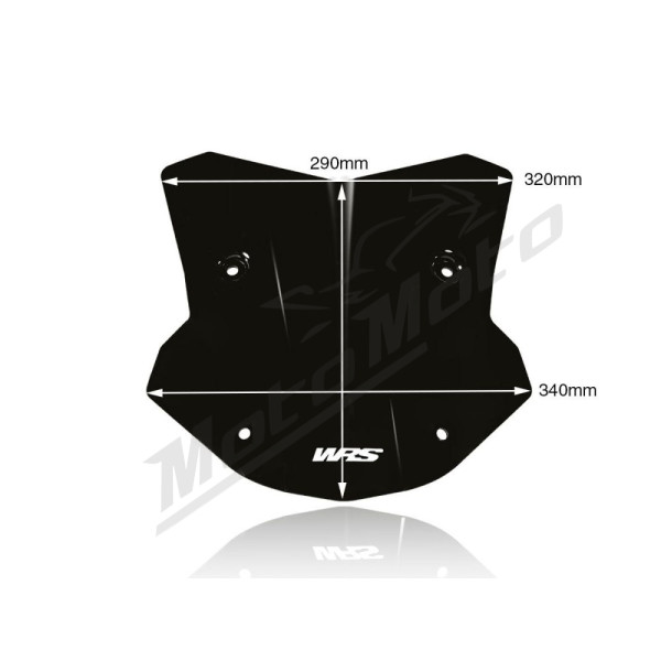 WRS SPORT Priekinis stiklas Blizgus Juodas BMW S1000XR ABS 20-23