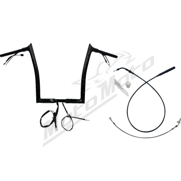 FAT BAGGERS INC. Pointed Top Handlebar Kit Black 89x35.5cm Harley Davidson FLHX / FLHXU / FLTRX 1868-1977 23-26 
