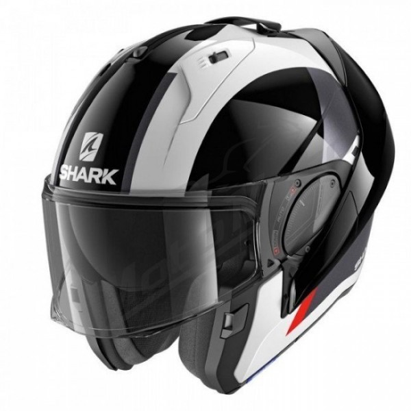 Šalmas Shark Evo-Es Endless Balta-Juoda-Raudona - MotoMoto