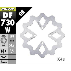 GALFER Rear brake disc Yamaha YFZ 450 03-05