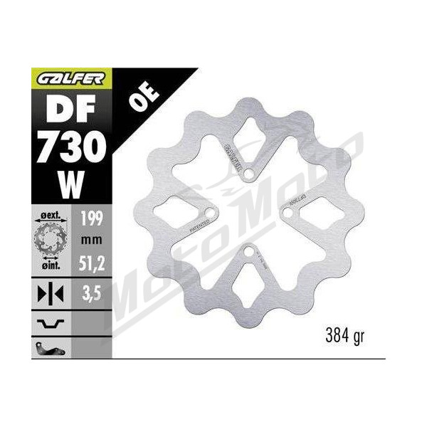 GALFER Rear brake disc Yamaha YFZ 450 03-05